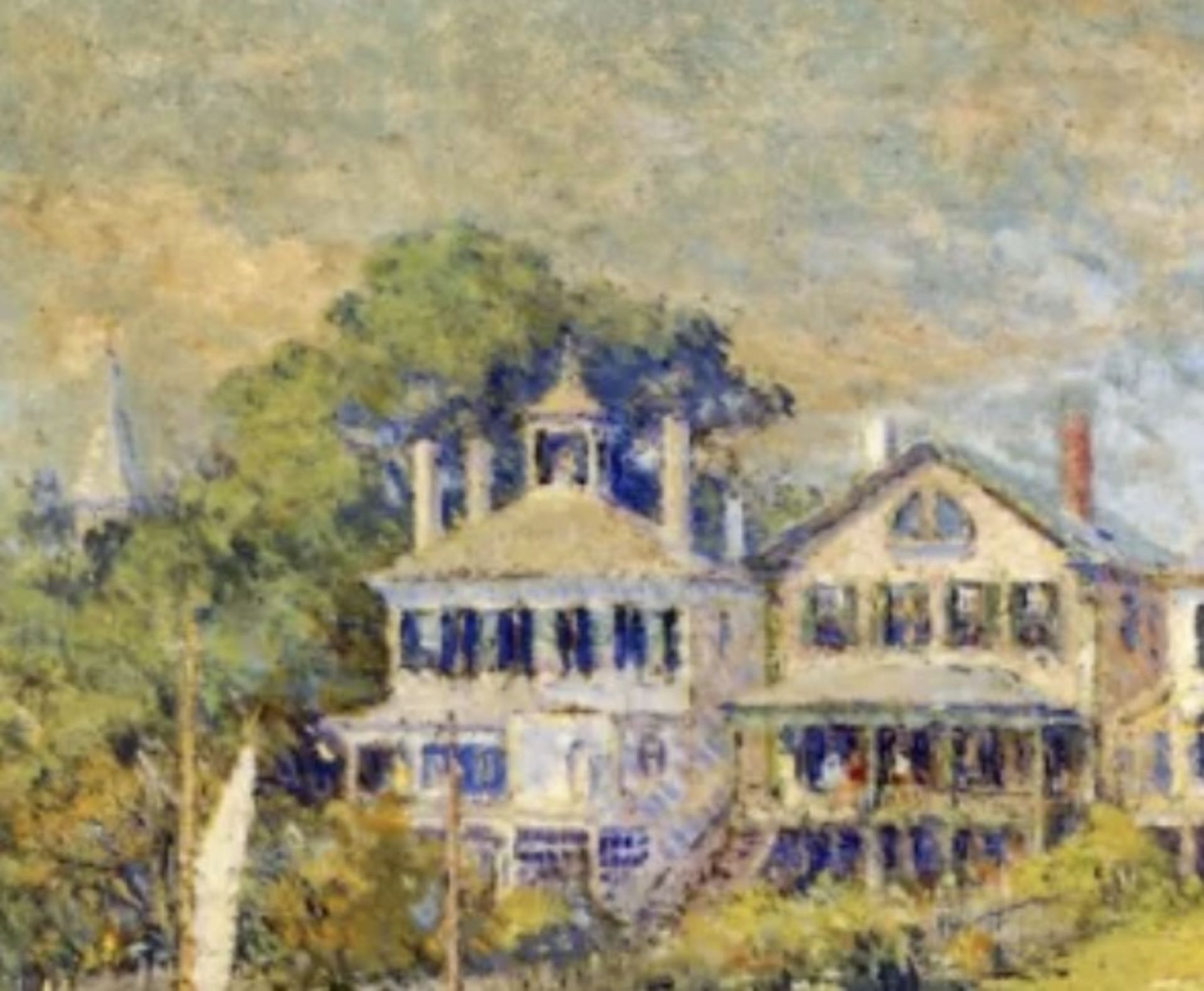 Colin Campbell Cooper "At Edgartown, Marthas Vinyard" Oil Painting - Image 2 of 5