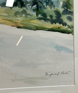 Fairfield Porter “Landscape Study&rdquo; Watercolor on Paper - Image 7 of 8