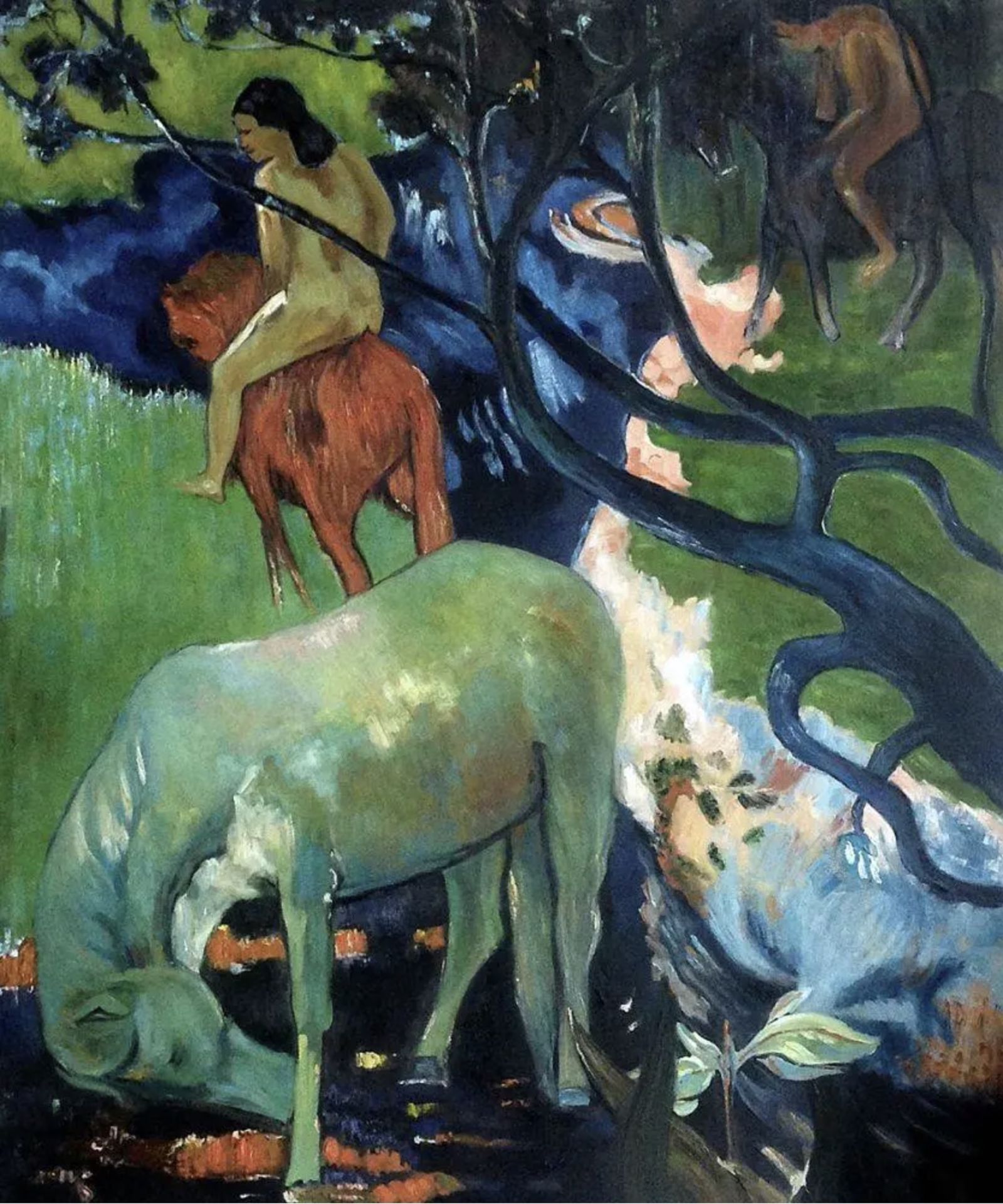 Paul Gauguin "El Caballo Blanco, 1898" Oil Painting