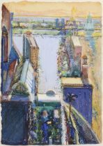 Wayne Thiebaud "Central City, 1992" Offset Lithograph