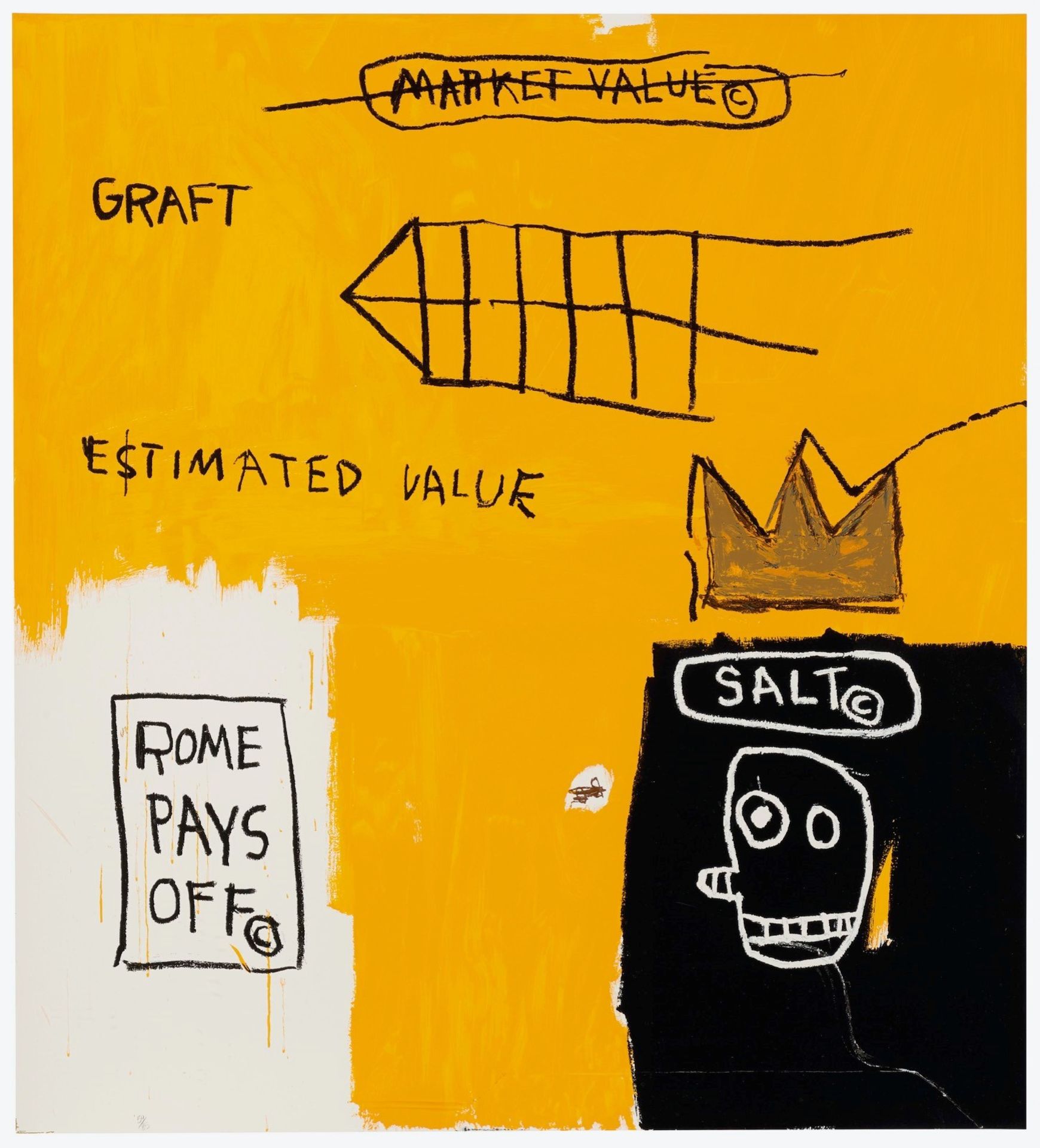 AFTER JEAN-MICHEL BASQUIAT (1960-1988) Rome Pays Off