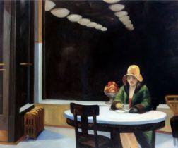 Edward Hopper "Automat" Oil Painting