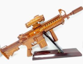 M4 Carbine Wooden Scale Desk Model
