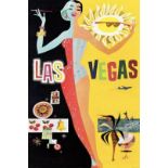 David Klein "Las Vegas, Nevada" TWA Travel Poster