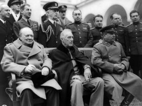 Winston Churchill, Joseph Stalin, Franklin Roosevelt Print