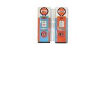 Pair of Gulf Oil Gas Pumps Aluminum Garage Display