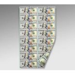 Set of 16 Uncut $100 Bills