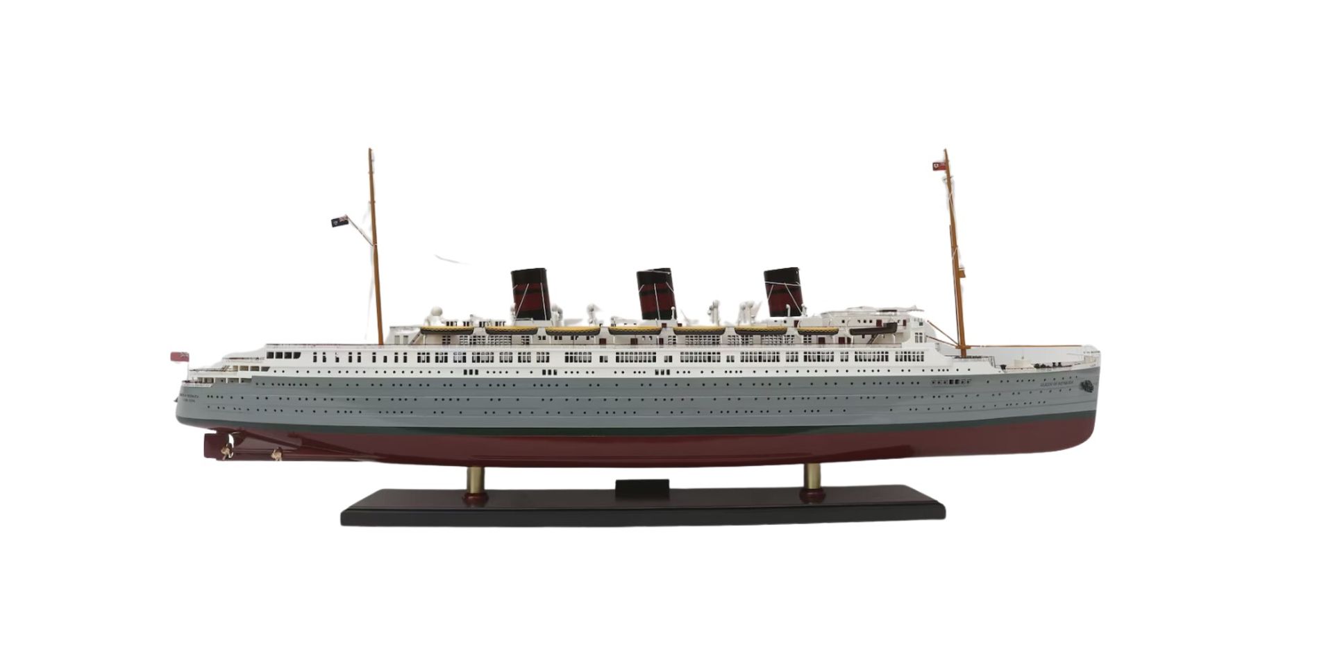 SS Queen of Bermuda Wooden Model Desk Scale Display - Bild 8 aus 8