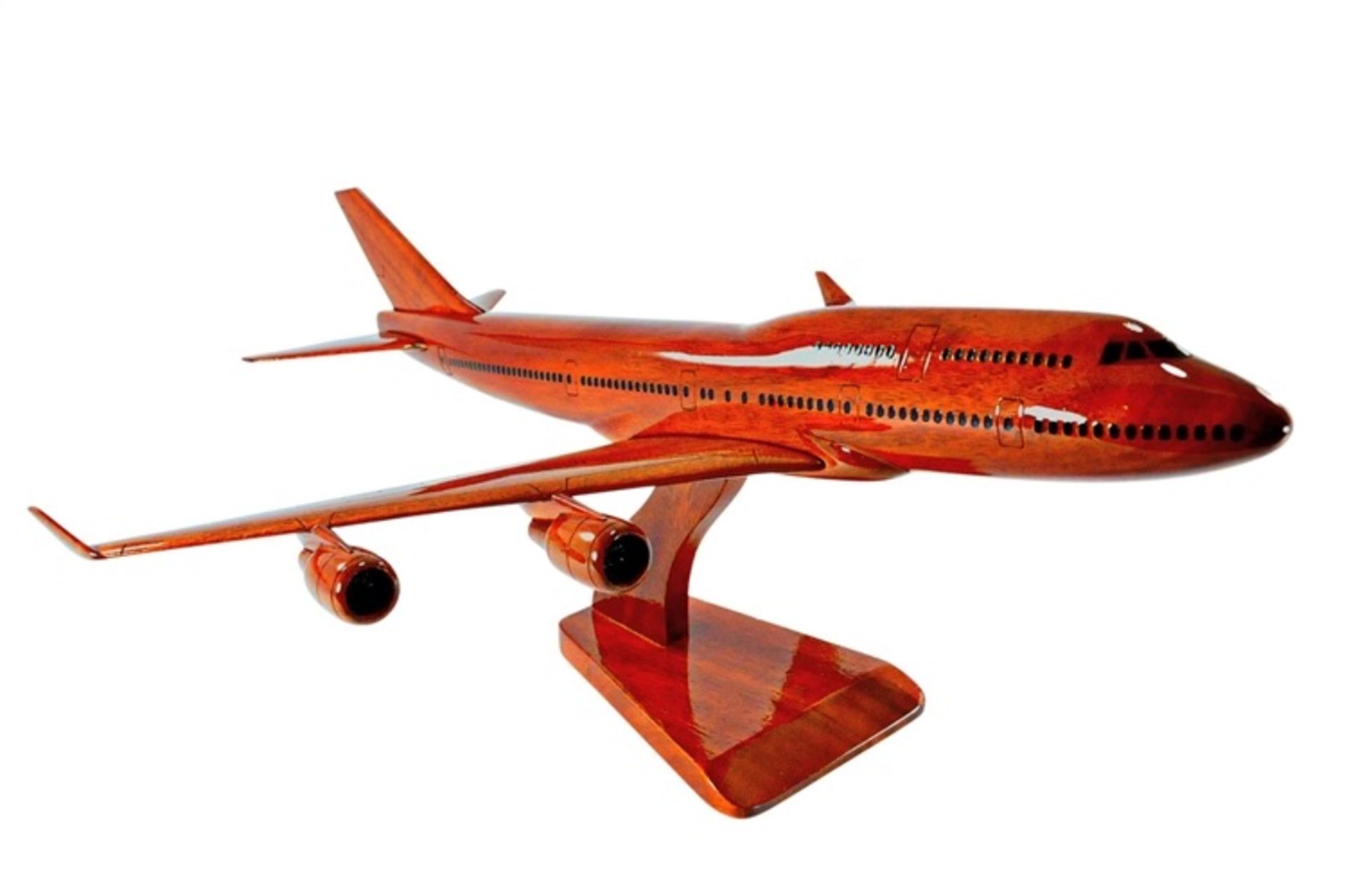 Boeing 747 Wooden Scale Desk Display - Image 2 of 4