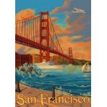 San Francisco, California Travel Poster