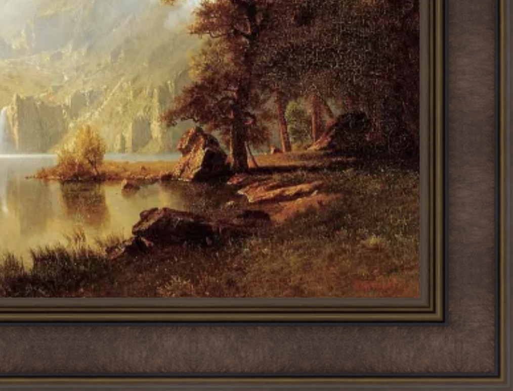 Albert Bierstadt "In the Mountains" Oil Painting - Image 2 of 5