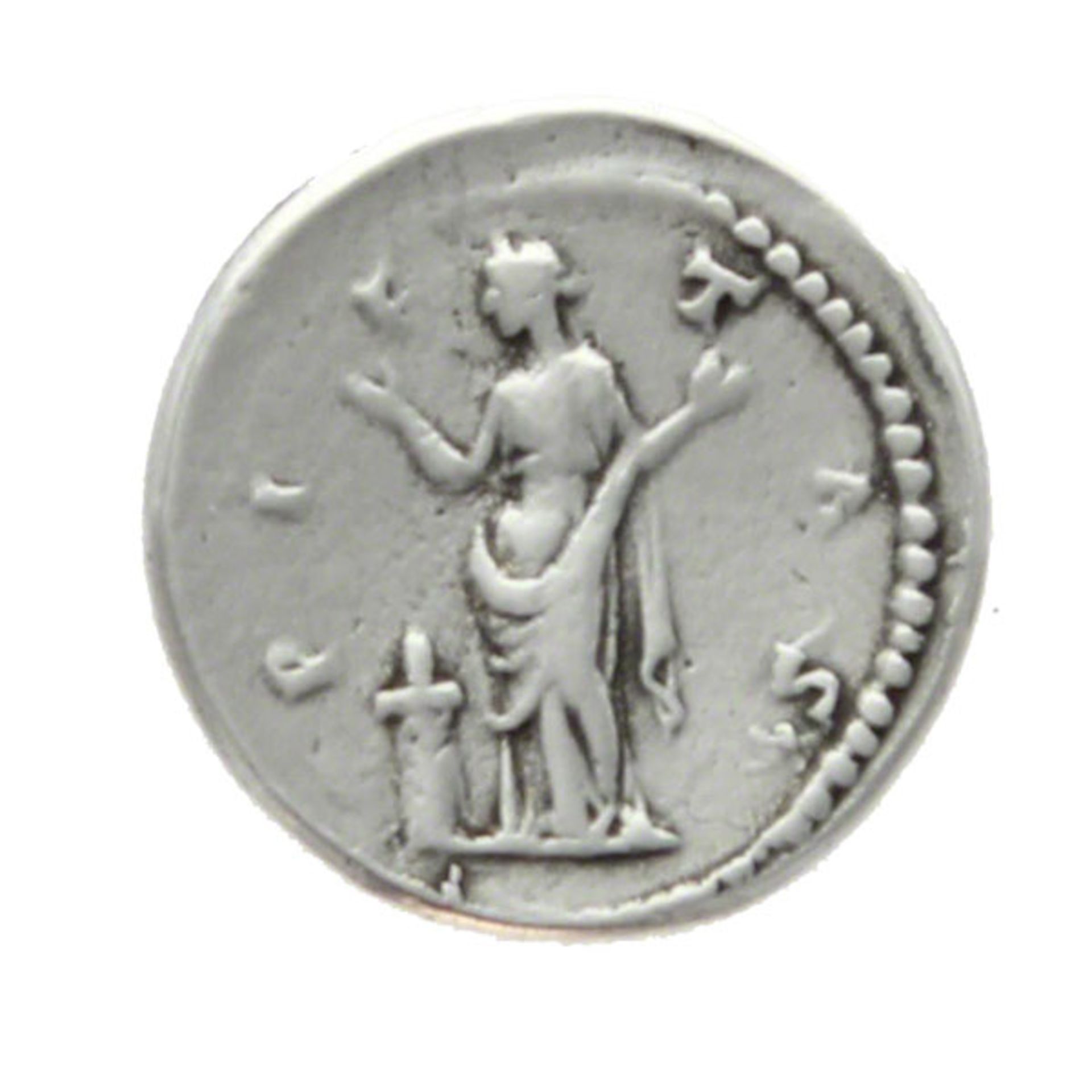 Roman Imperial "Aelius and Pietas" 137 AD Denarious Coin - Image 2 of 2
