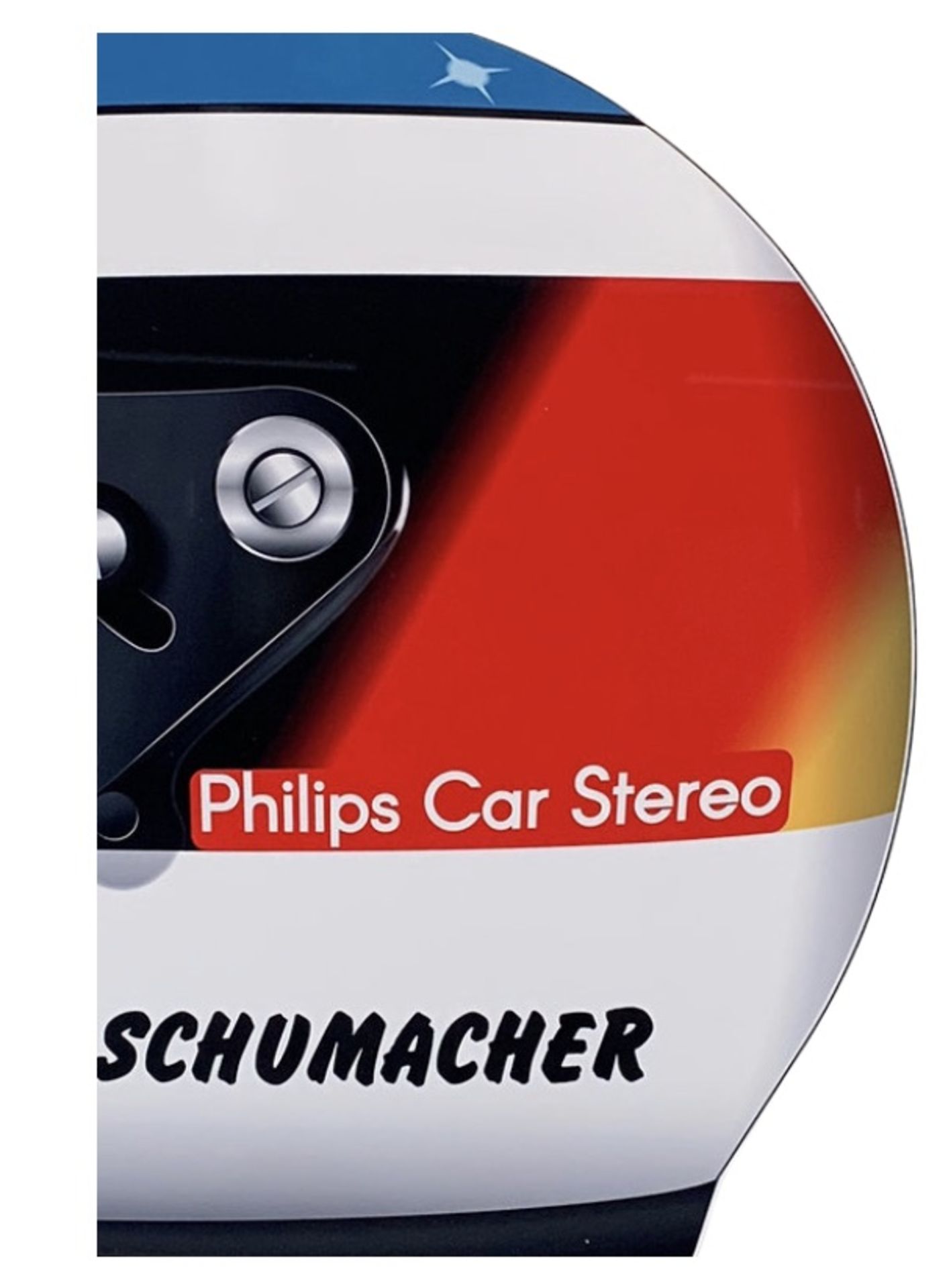 Michael Schumacher 1991 F1 Helmet Aluminum Garage Wall Display - Image 4 of 6