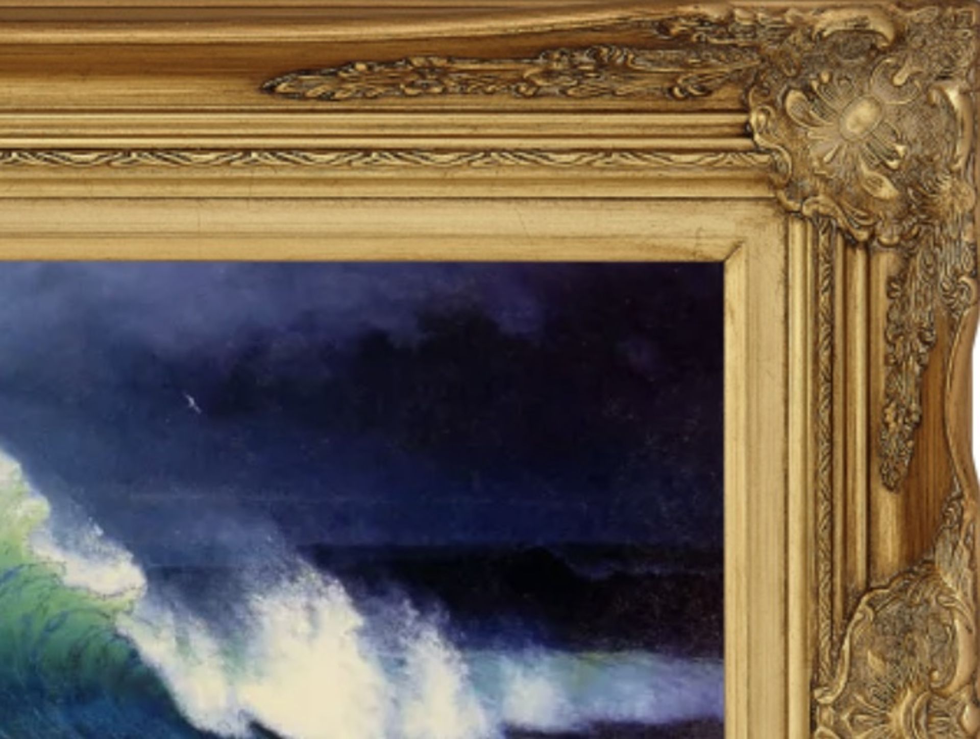Albert Bierstadt "The Shore of the Turquoise Sea" Oil Painting - Bild 4 aus 5