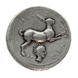 Messana, Sicily Tetradrachm 425BC, BMC 51 Coin