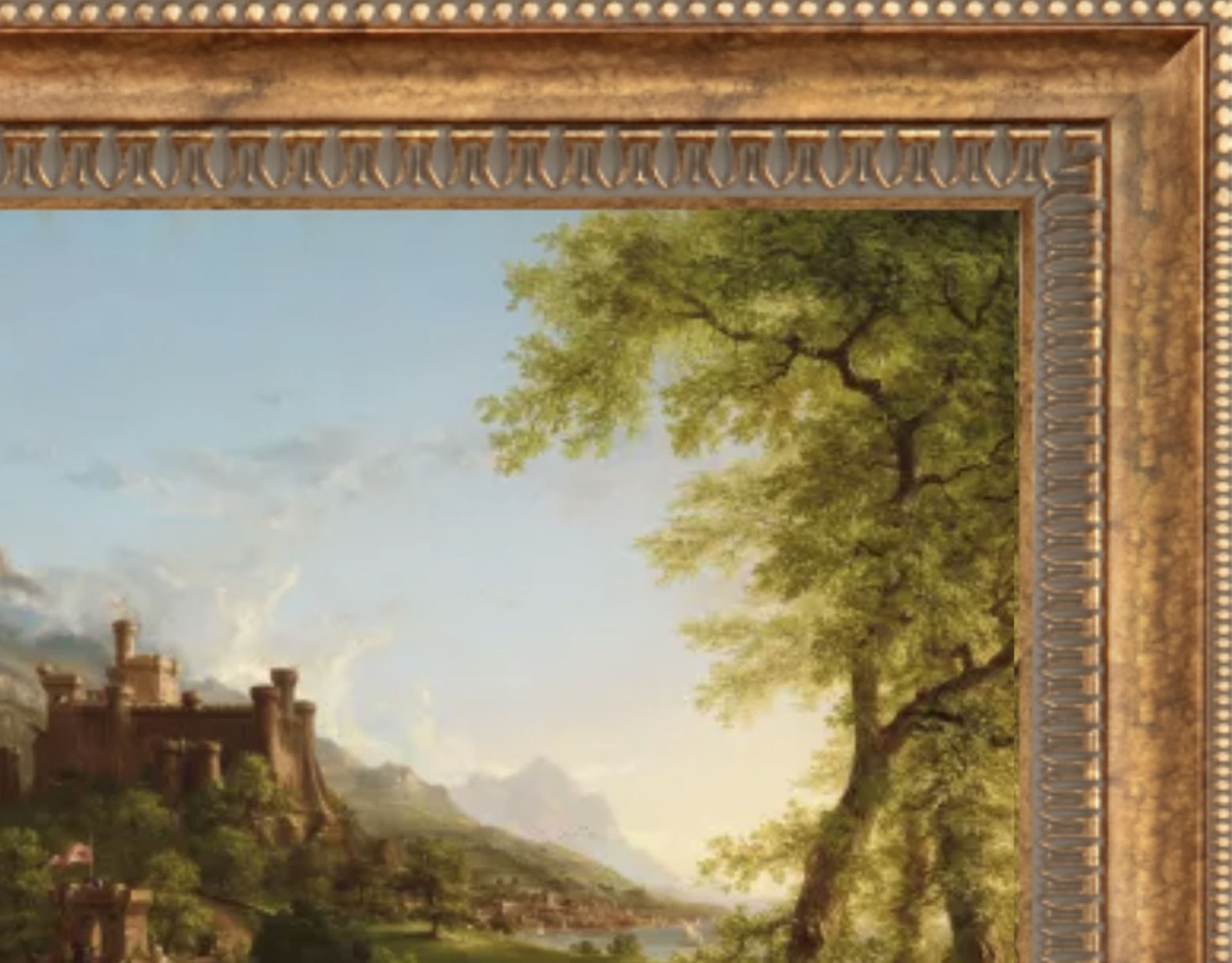 Thomas Cole "The Departure" Oil Painting - Image 4 of 5