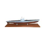 German U Boat Wooden Scale Model Display