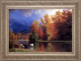 Albert Bierstadt "On the Saco" Oil Painting