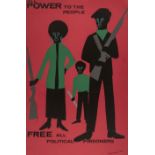 Faith Ringgold "All Power to the People, 1970" Offset Lithograph