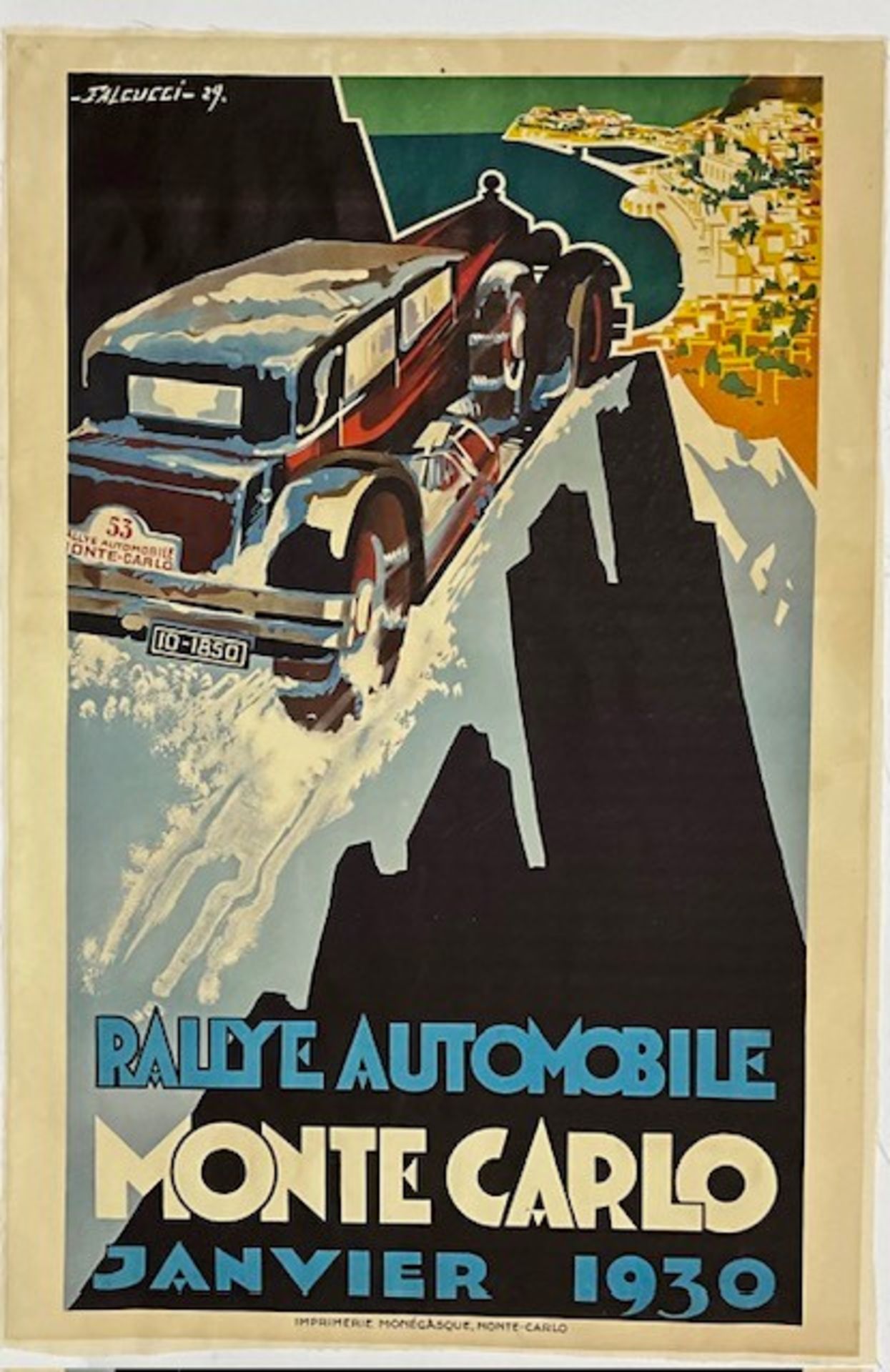 Rallye monte Carlo Automobile Poster