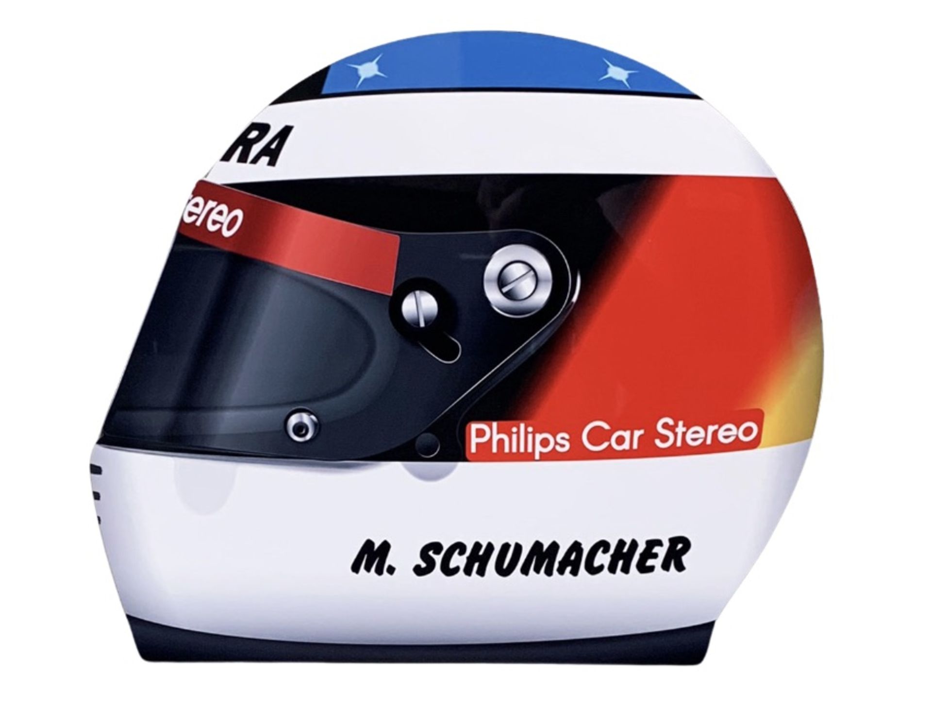 Michael Schumacher 1991 F1 Helmet Aluminum Garage Wall Display