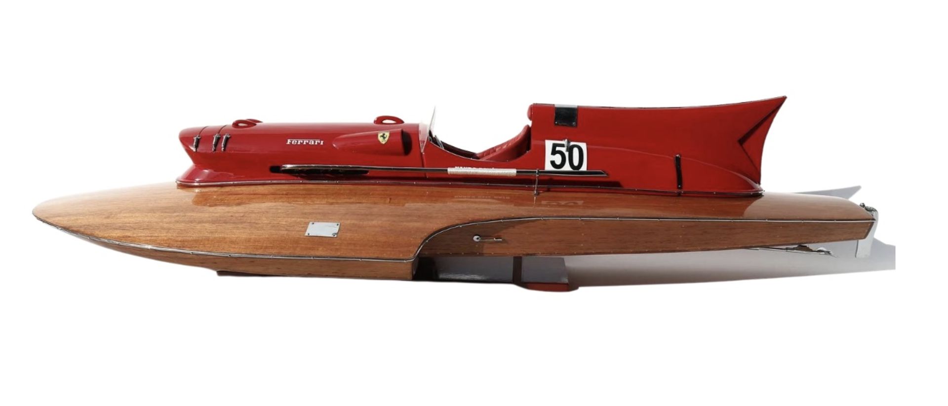 Ferrari Hydroplane "Arno XI" Wooden Scale Desk Model Display - Bild 3 aus 9