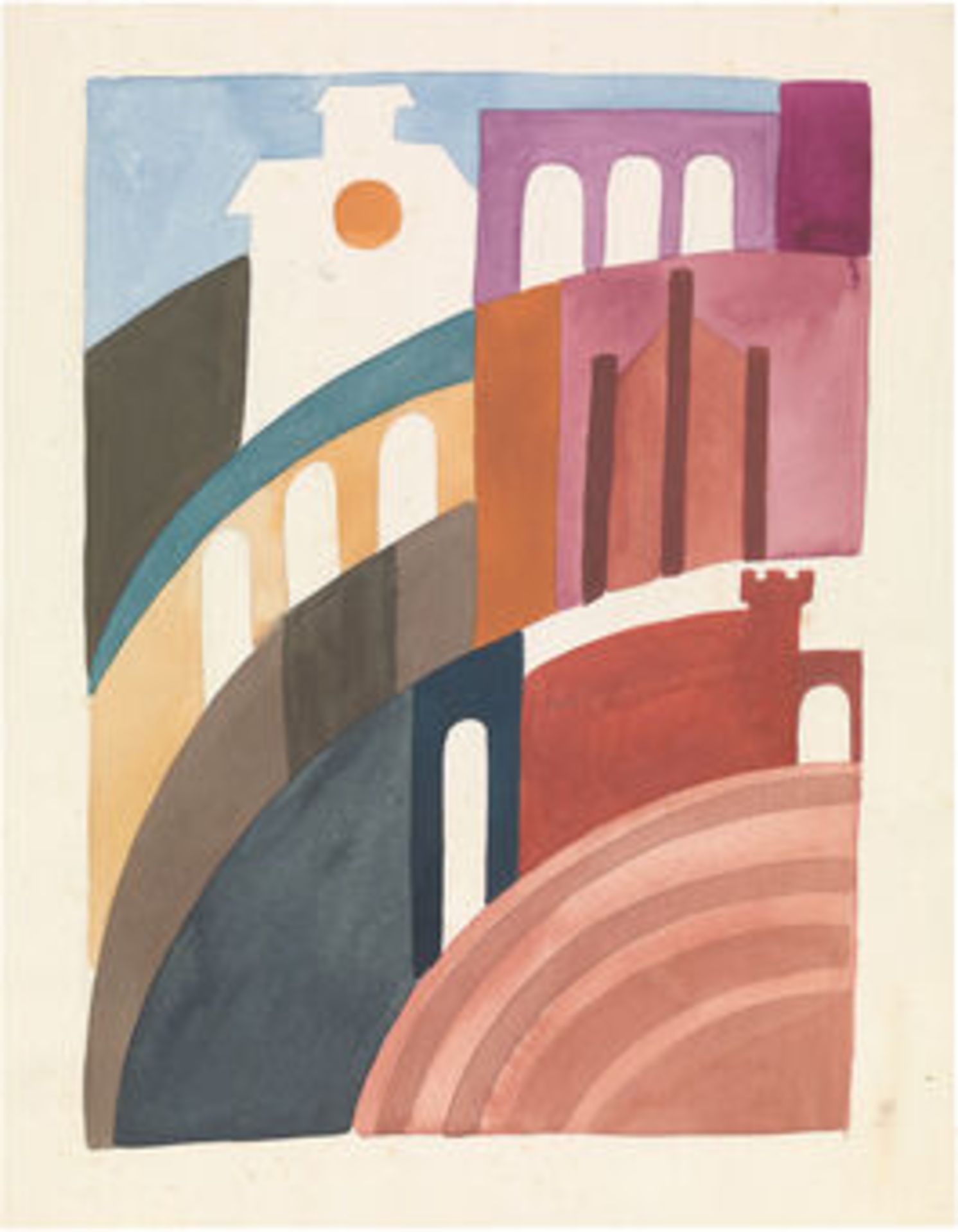 Sophie Taeuber Arp "Siena, Architecture, 1921" Print