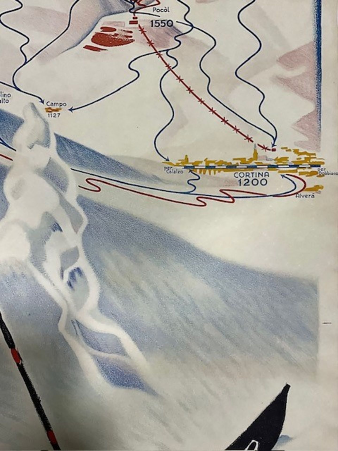 Dolomiti Cortina Italian Ski Poster - Image 6 of 10
