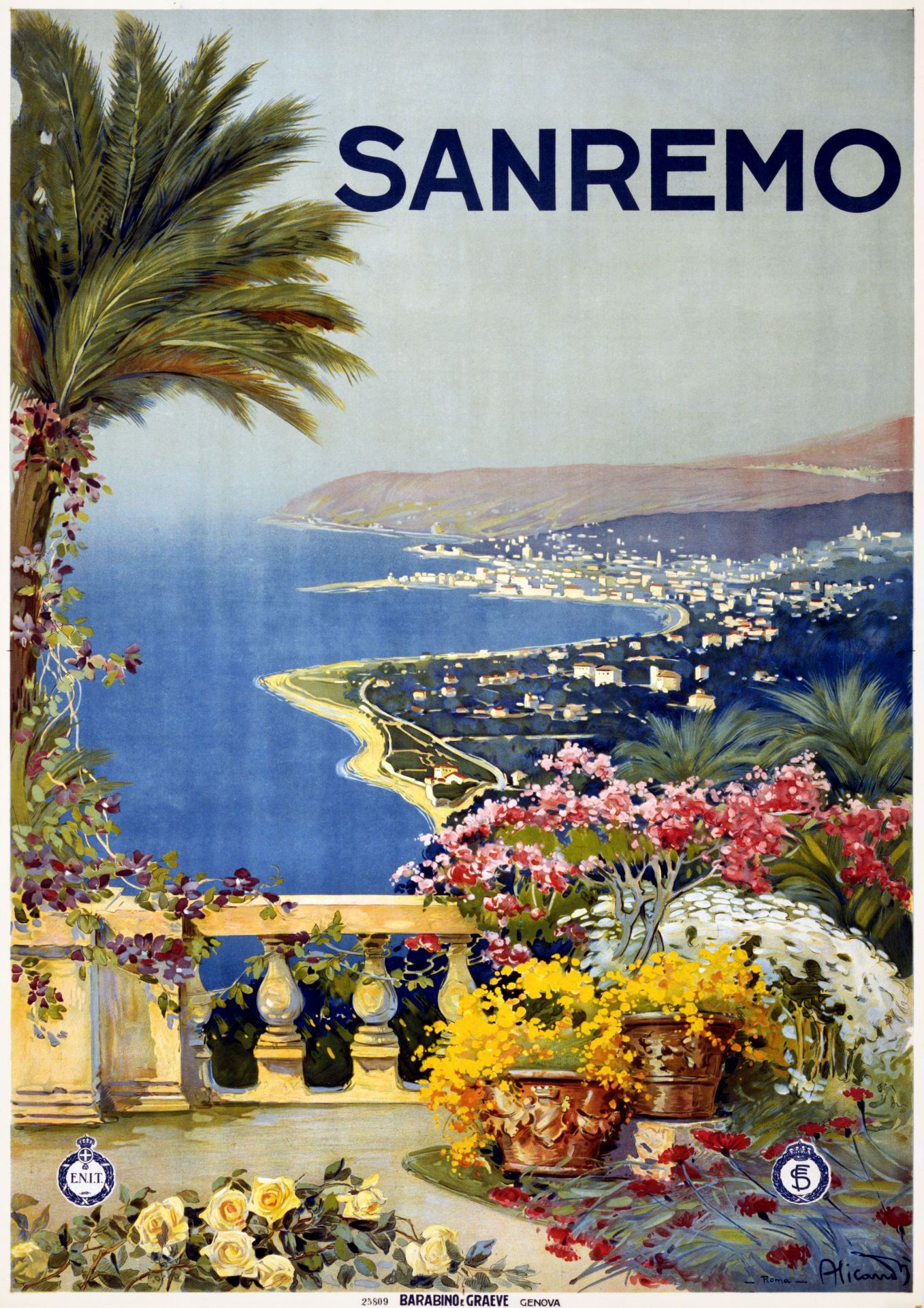 Sanremo Travel Poster 