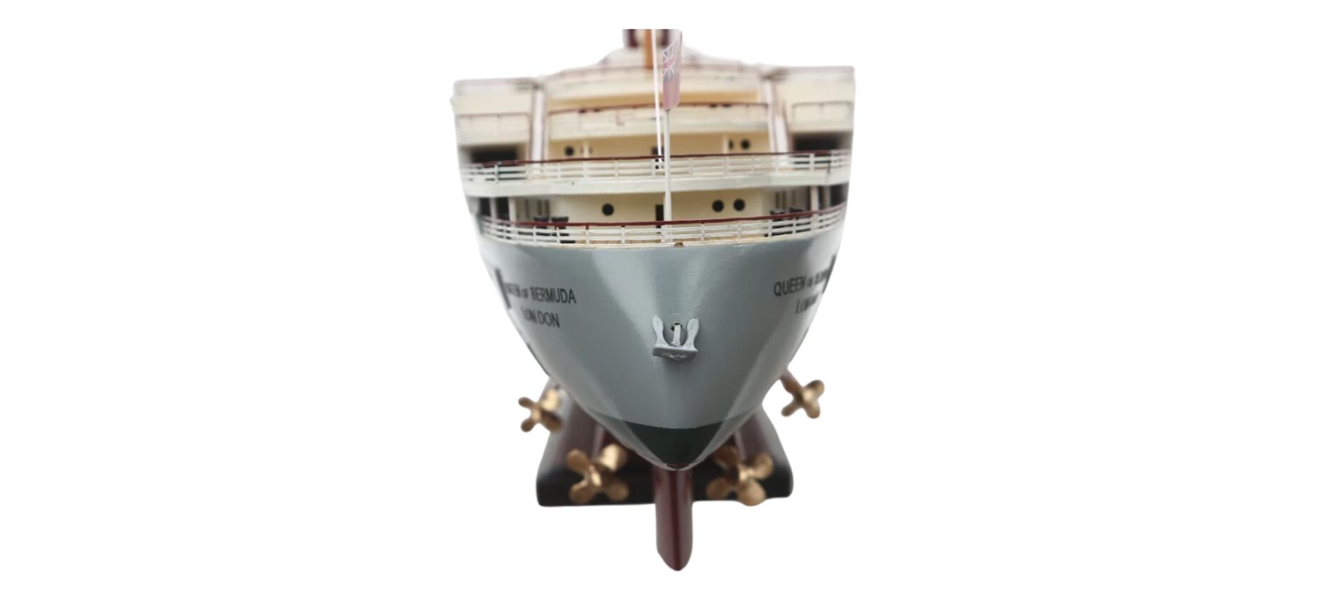 SS Queen of Bermuda Wooden Model Desk Scale Display - Bild 5 aus 8