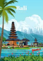 Bali, Indonesia Travel Poster