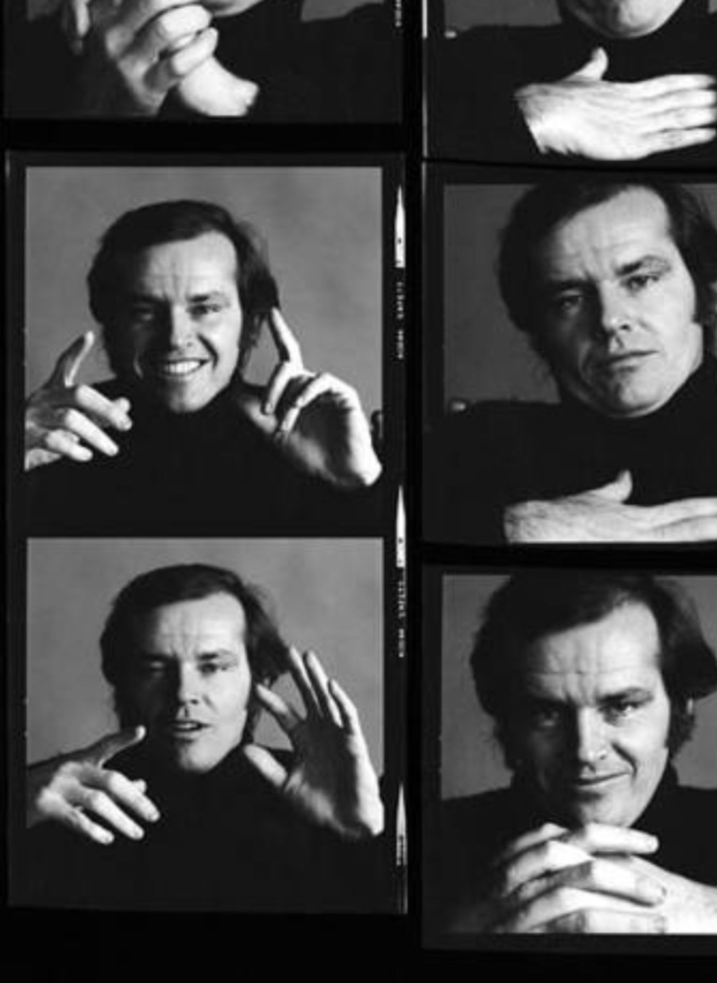Jack Robinson "Jack Nicholson, New York, 1970" Contact Sheet - Image 3 of 5