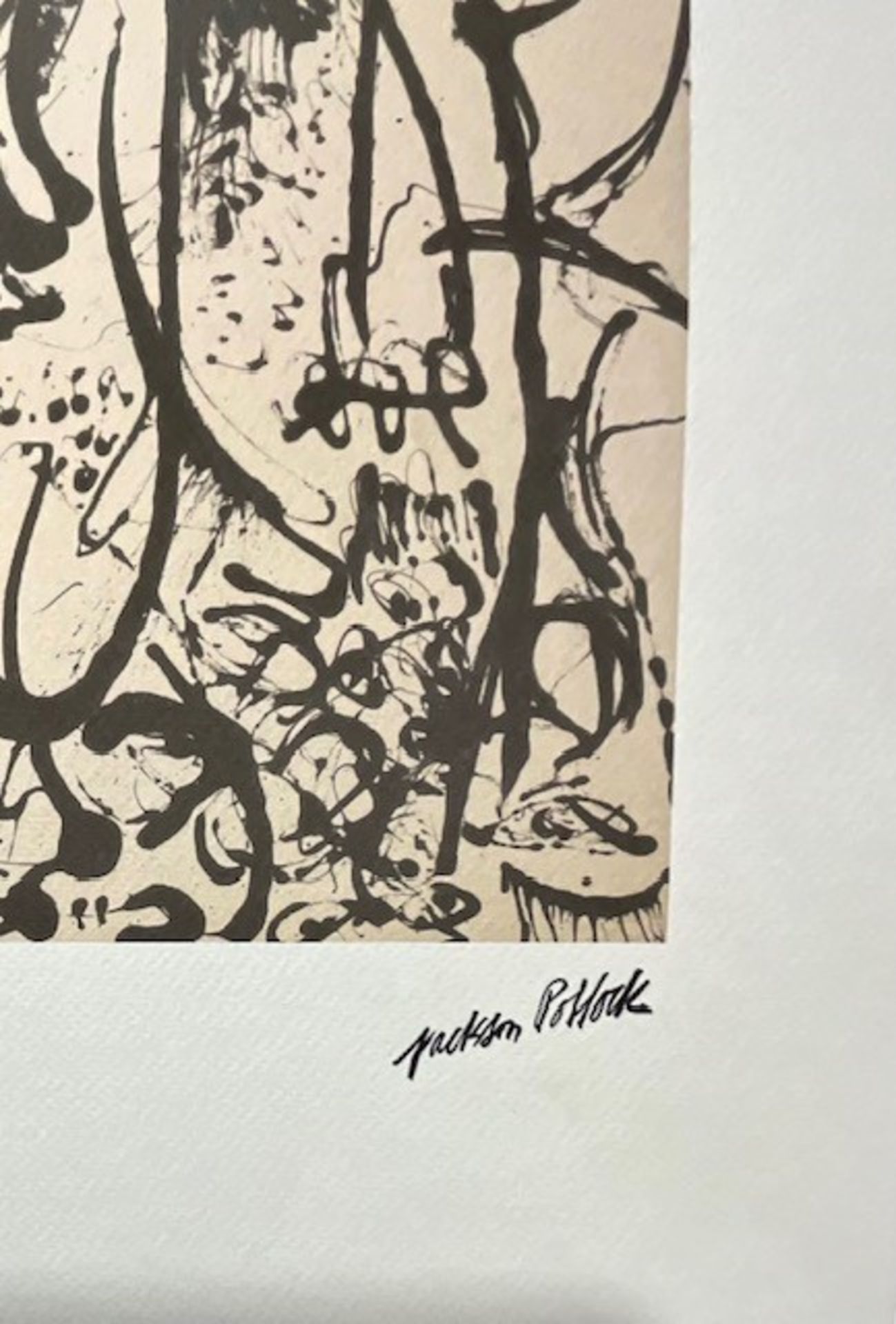 After Jackson Pollock Stamped  Hnad Numbered Lithograph Print - Bild 2 aus 7