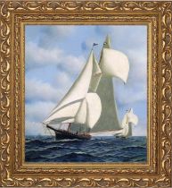 Antonio Jacobsen "Americas Cup, 1871" Oil Painting