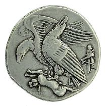 Agrigentum Silver Decadrachm, Sicily, 412 BC Coin