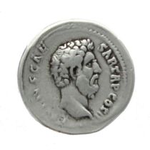 Roman Imperial "Aelius and Pietas" 137 AD Denarious Coin