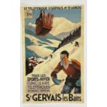 St Gervais Les Baines Ski Poster