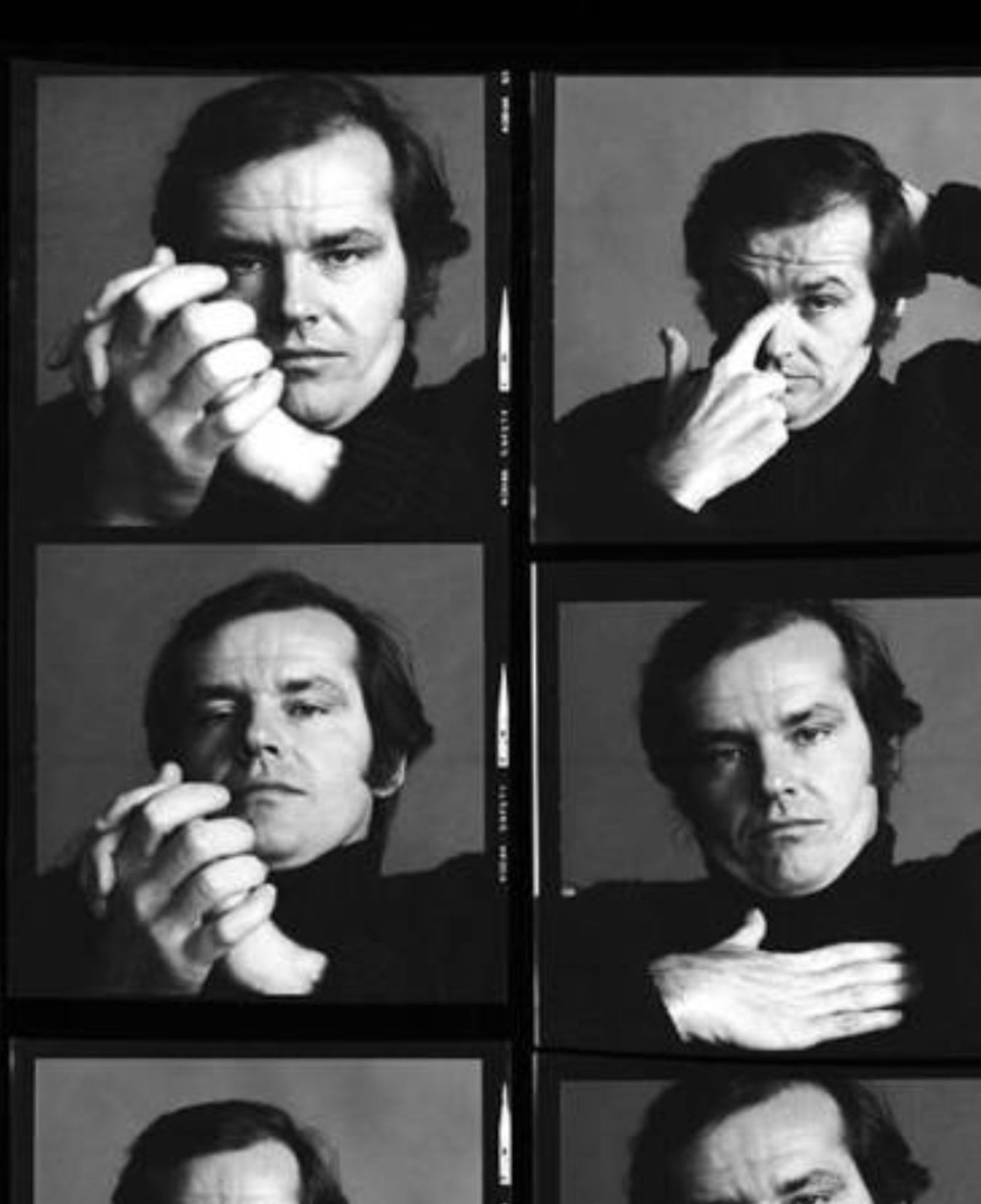 Jack Robinson "Jack Nicholson, New York, 1970" Contact Sheet - Image 4 of 5