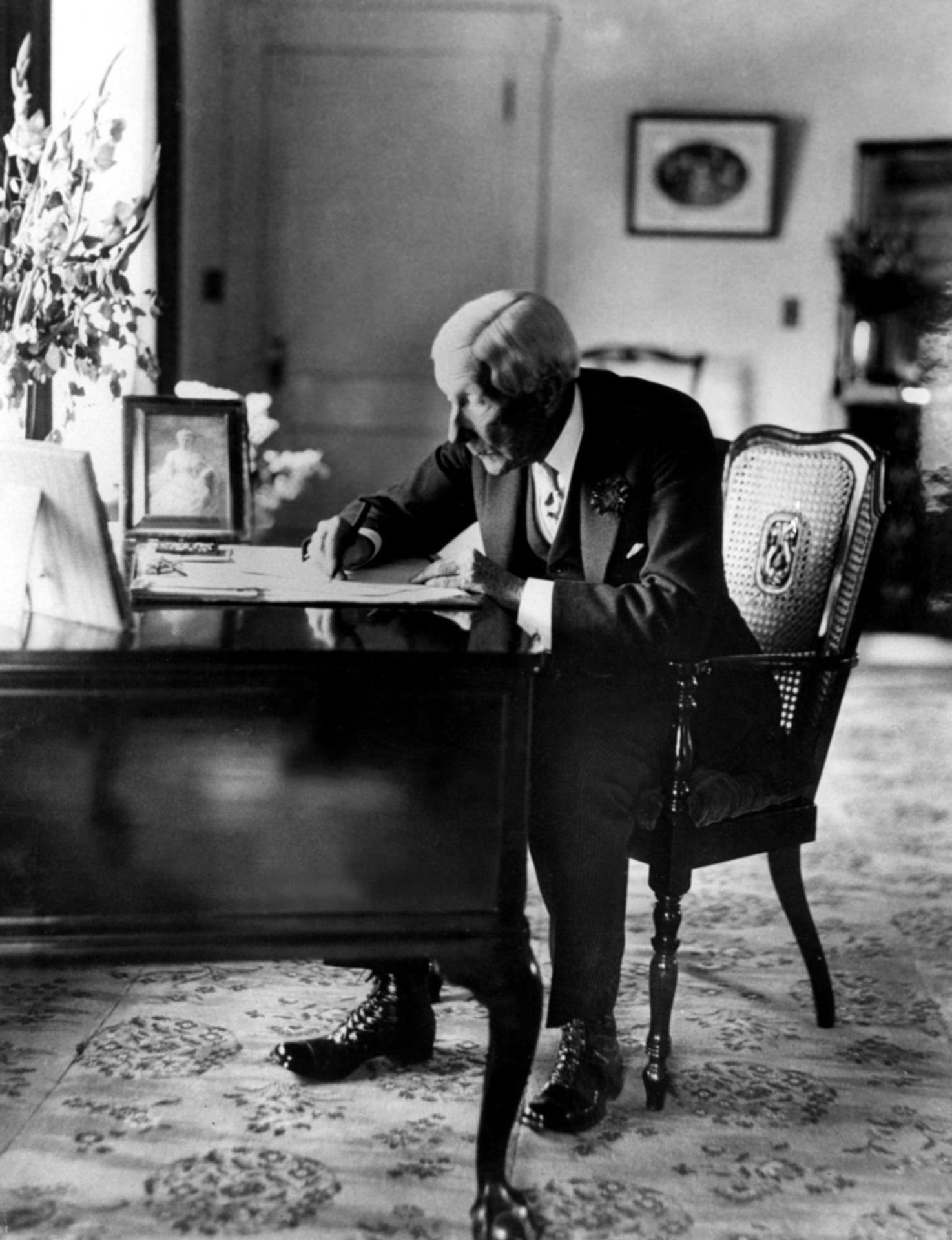 John D. Rockefeller at Desk Photo Print
