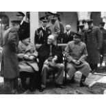 Yalta Conference with Stalin, Churchill, and Roosevelt Photo Print