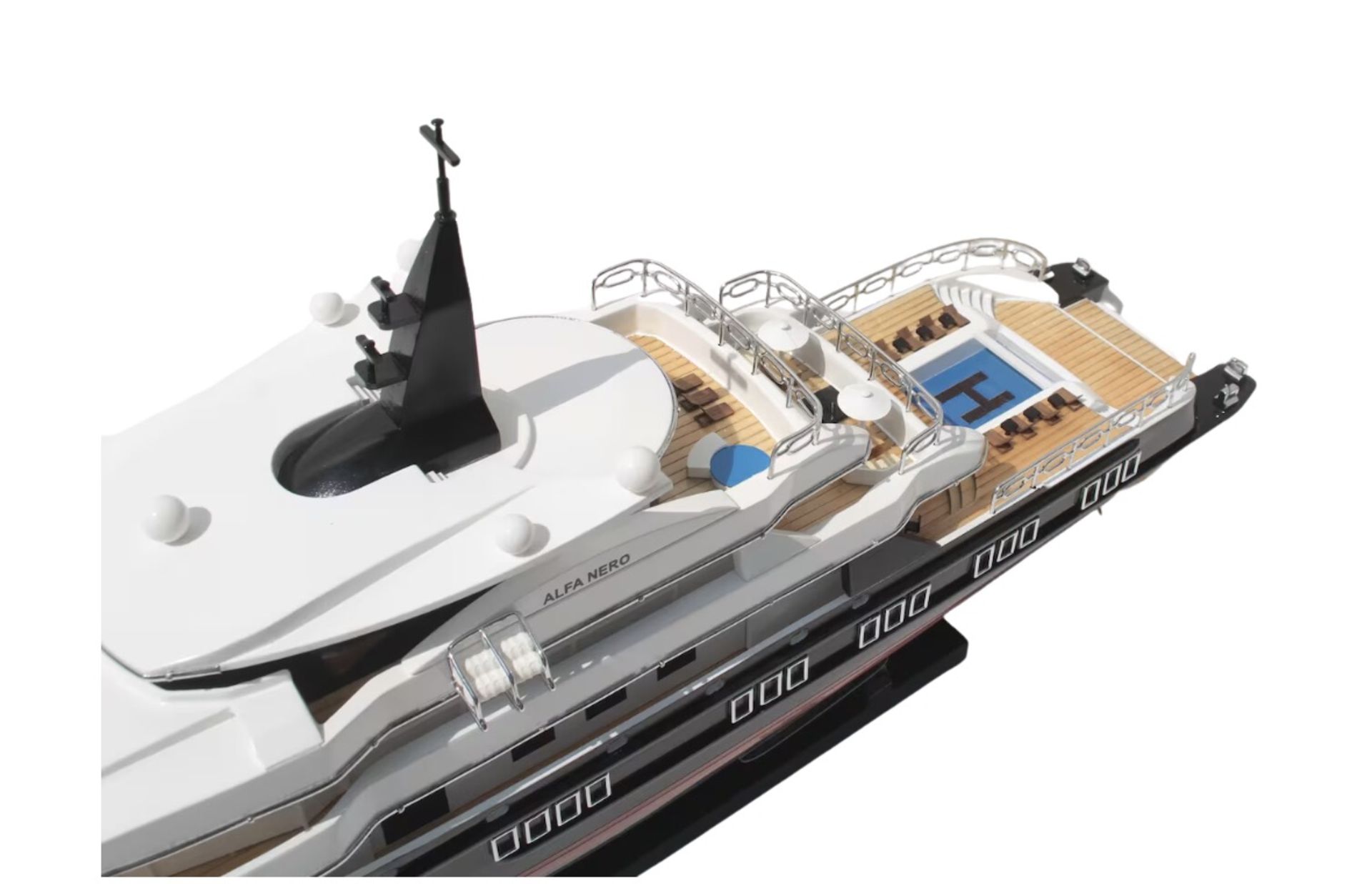 Alfa Nero Wooden Scale Yacht Display Model - Image 4 of 10