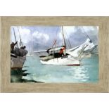 Winslow Homer "Fishing Boats, Key West" Oil Painting