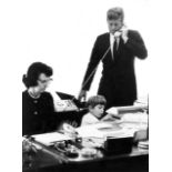 John F. Kennedy "with Evelyn Lincoln and John F. Kennedy" Photo Print