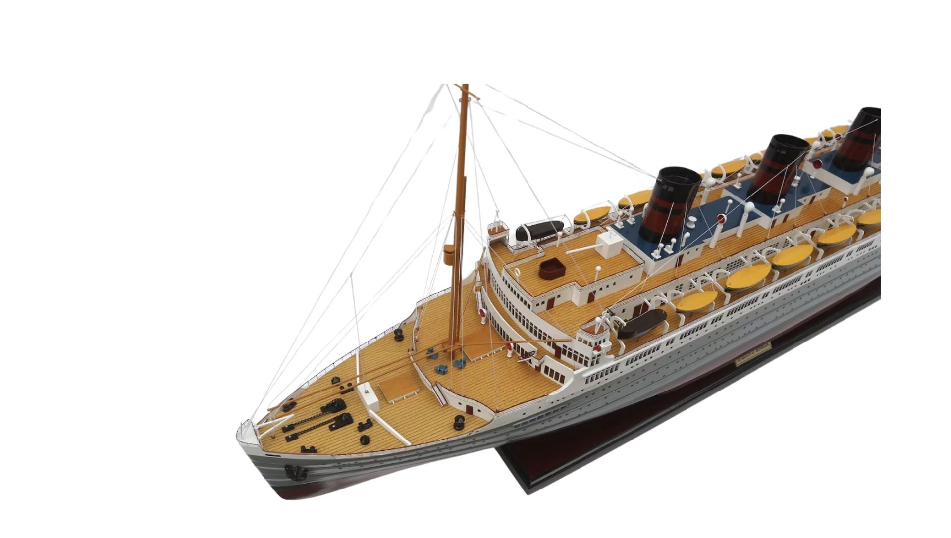 SS Queen of Bermuda Wooden Model Desk Scale Display - Bild 2 aus 8