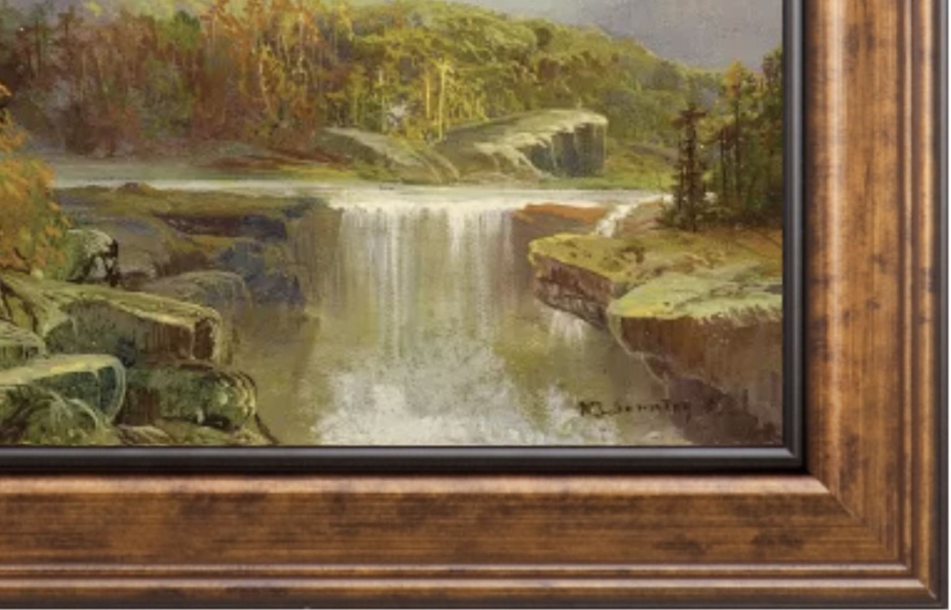 William Louis Sonntag "Along the Ohio" Oil Painting - Image 2 of 5