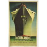 Normandie Ship Le Havre Southampton New York Poster