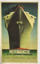 Normandie Ship Le Havre Southampton New York Poster