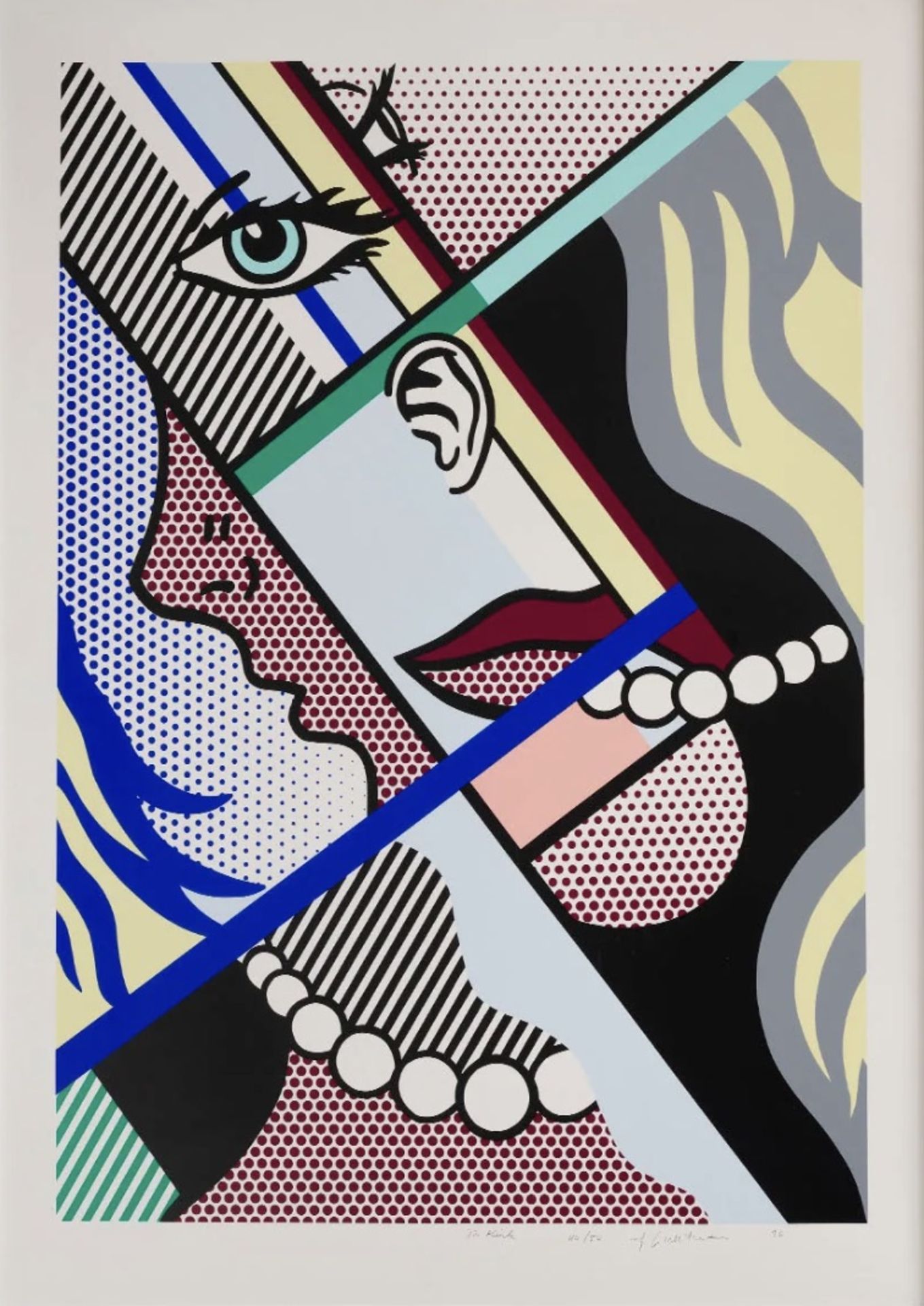 Roy Lichtenstein "Untitled, 1996" Plate Marked Offset Lithograph