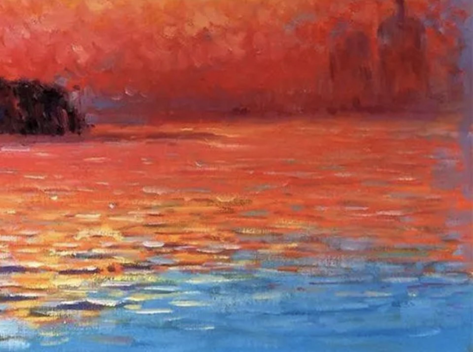 Claude Monet "San Giorgio Maggiore by Twilight, 1908" Oil Painting - Bild 5 aus 5