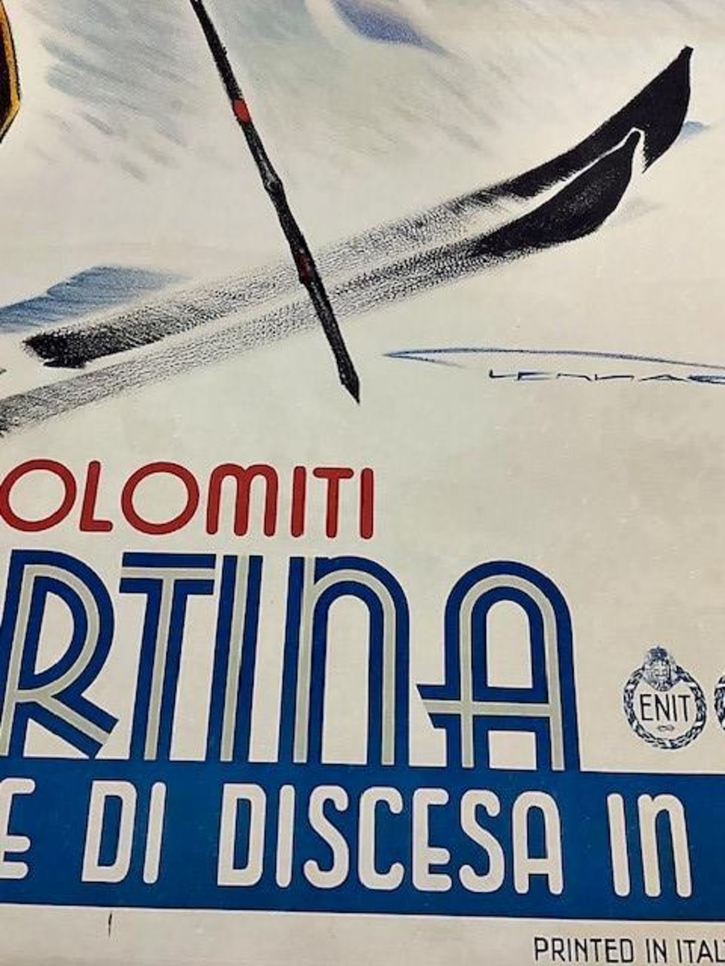 Dolomiti Cortina Italian Ski Poster - Image 3 of 10
